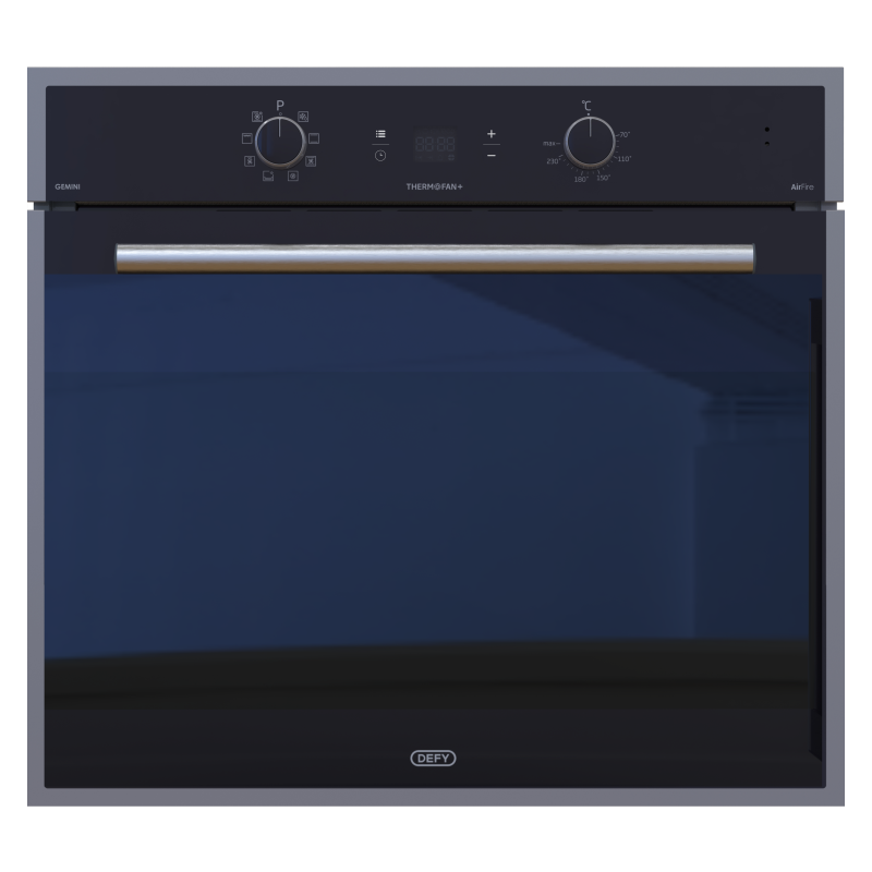 Defy 70cm Gemini Eye-Level Thermofan+ Oven AirFire Technology- Mirror Glass